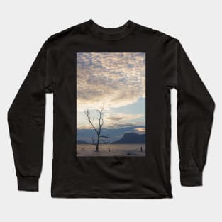 Dead tree in muddy beach Long Sleeve T-Shirt